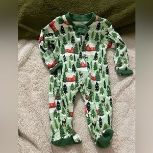 EUC Honest Baby Christmas Winter Footie Pajamas